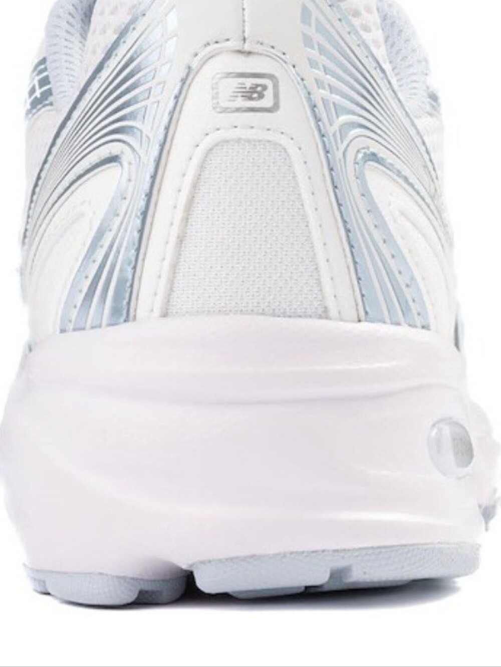 New Balance Women's Mesh Running Sneaker in Light Gray & Pale Blue - Picture 7 of 10